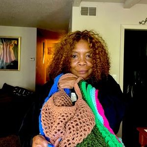 Hand crocheted market bags